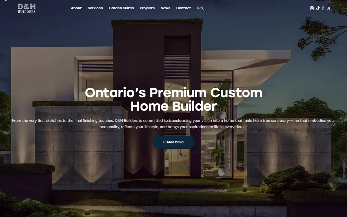 DH Builders project cover for Construction Et Garden Suites